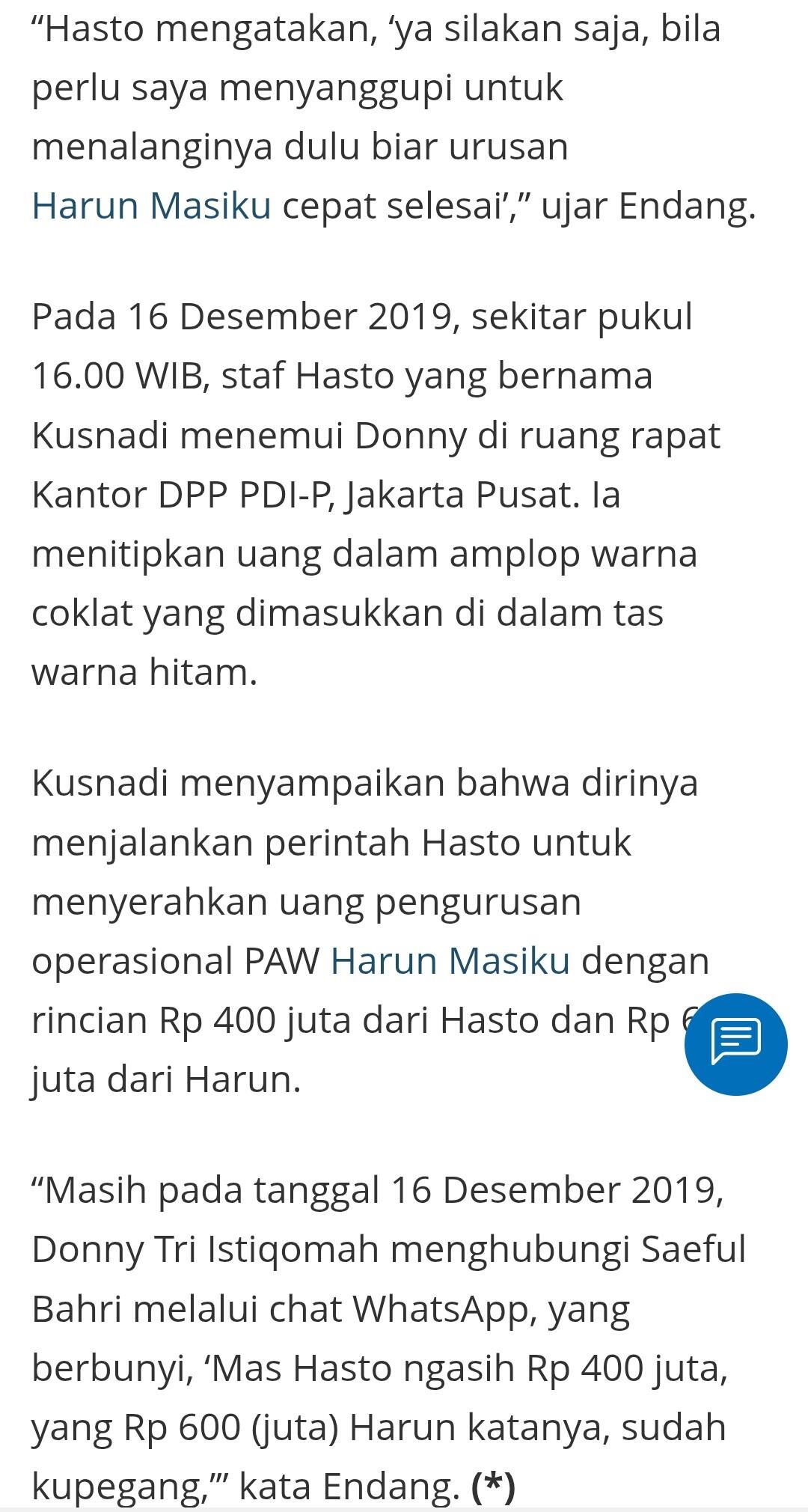 Eks Pimpinan KPU Akui Dengar Sumber Uang Suap Harun Masiku dari Hasto, Ini Ceritanya!