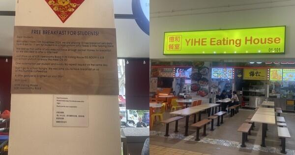 Kopitiam Beri Sarapan Gratis Buat Pelajar Tapi Tidak Ada yang Ambil