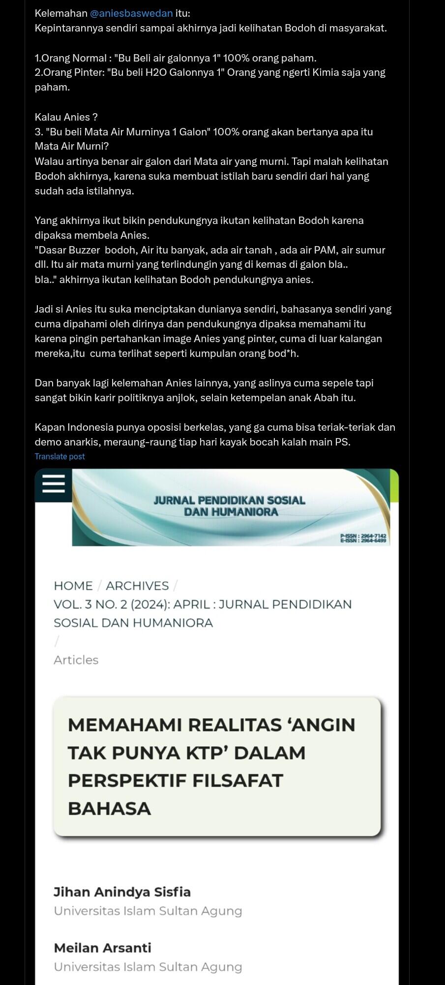 Tanggapan Anies Baswedan Soal RUU TNI: Jangan Bebani Tentara dengan Tugas Baru