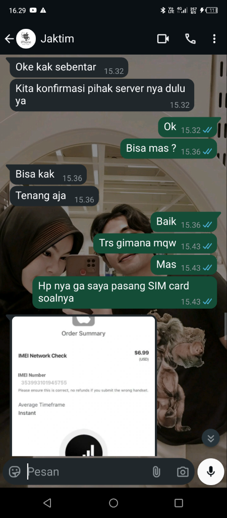 Penipu Bypass hp Atas Nama dewa Nyoman Rangga