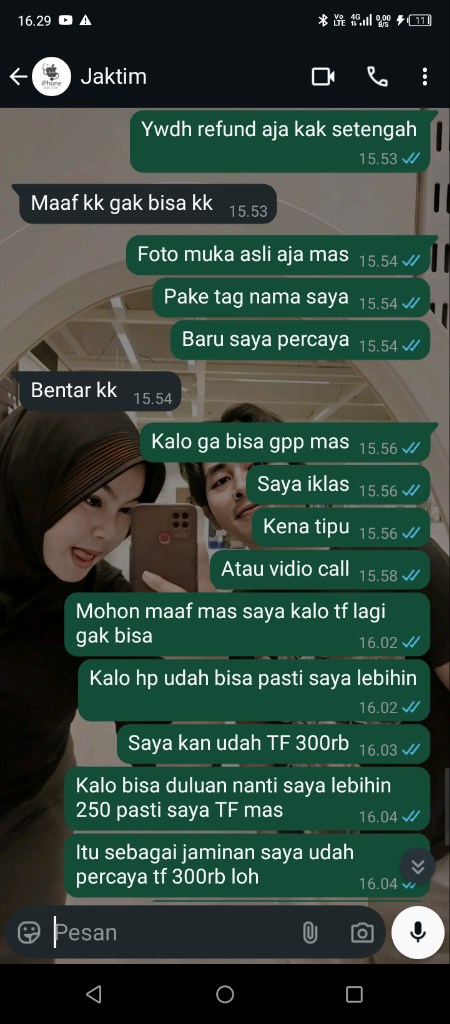 Penipu Bypass hp Atas Nama dewa Nyoman Rangga