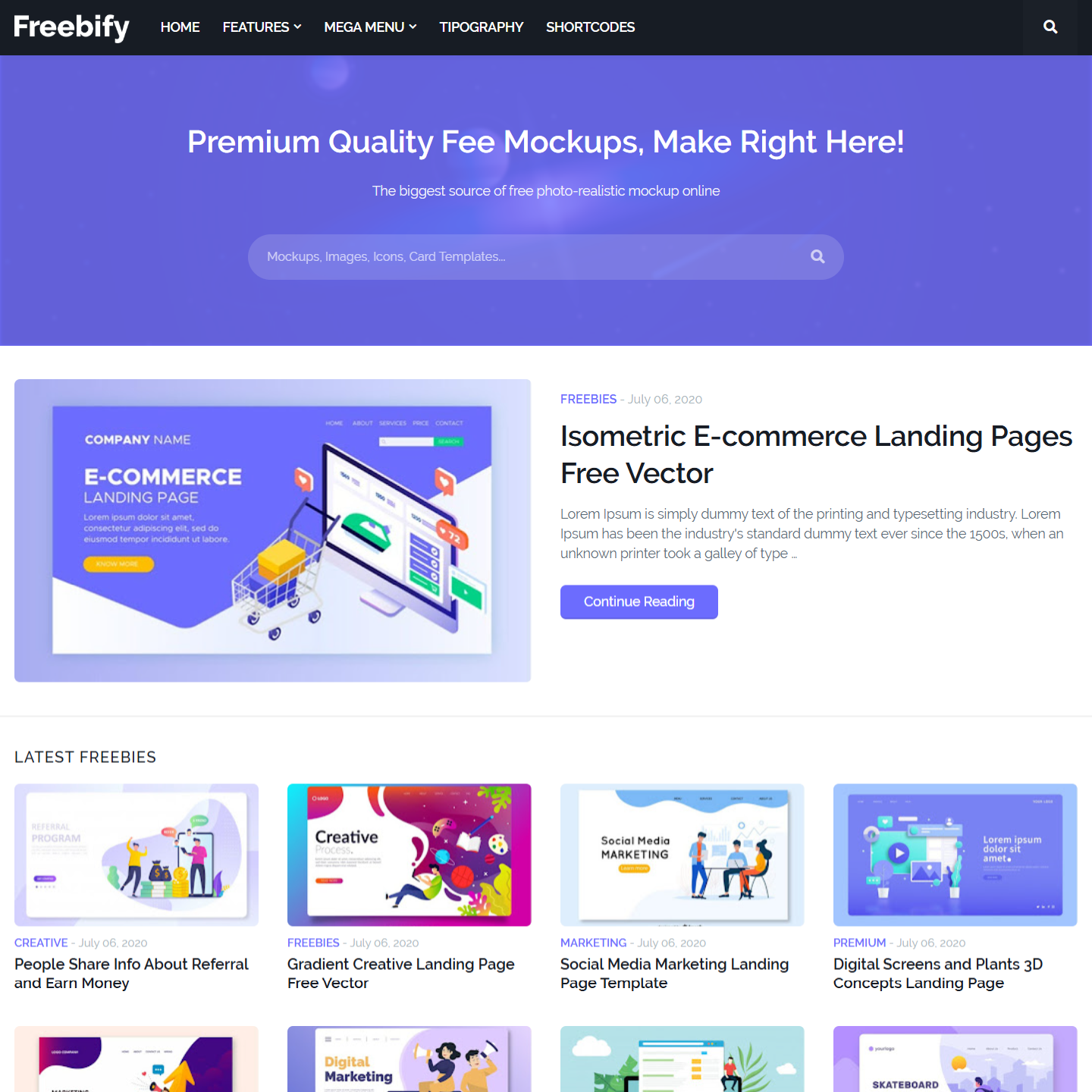 Freebify - Premium Responsive Blogger Template