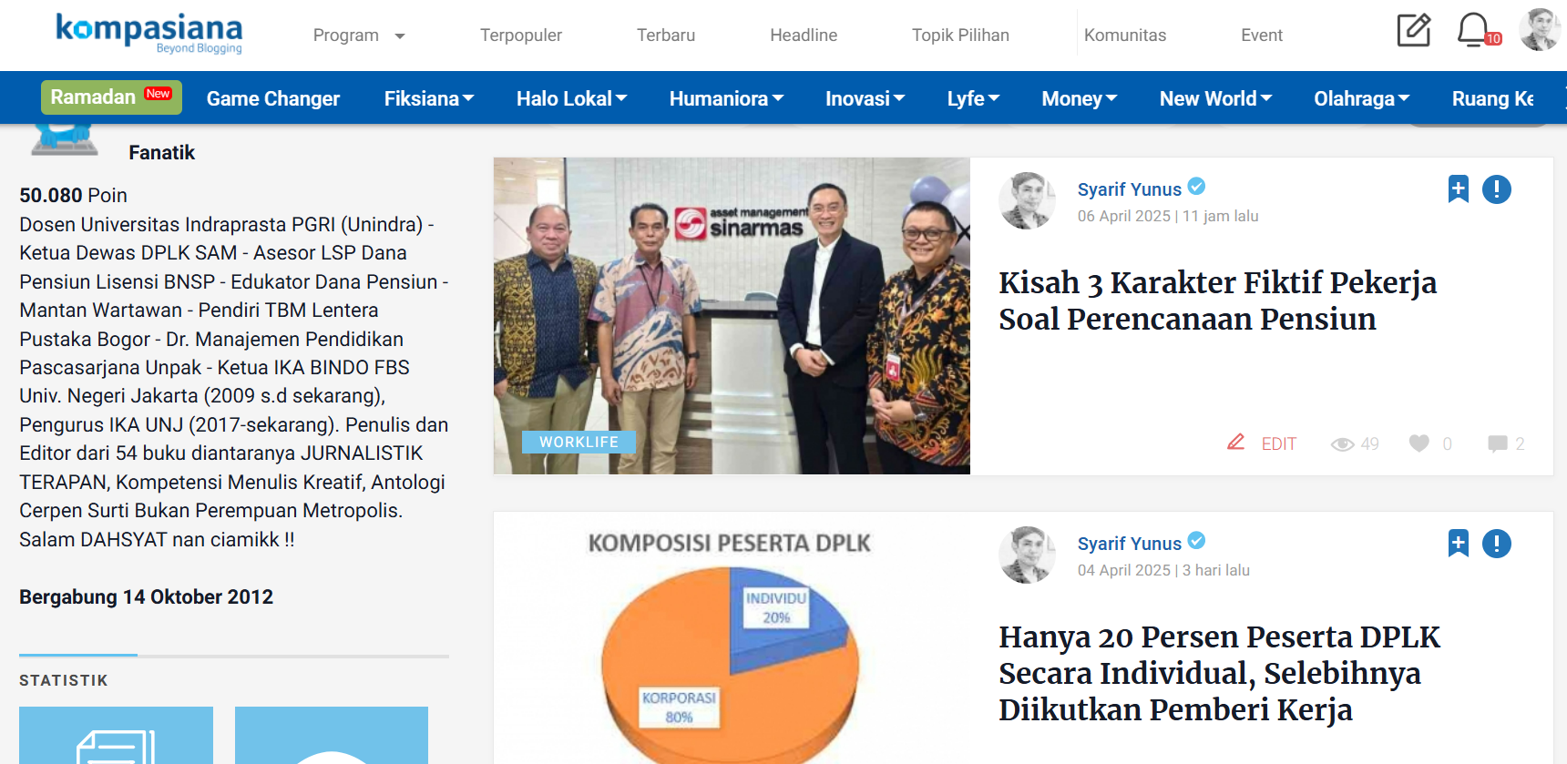 Mencermati Level Penulis di Kompasiana, Patokan Konsistensi Seseorang dalam Menulis