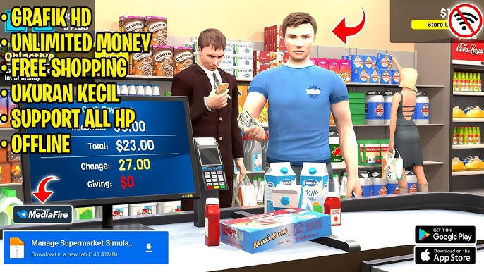 Simulator Toko Supermarket Mod Apk 1.9.1 Unlimited Money Unduh Gratis Versi 2025
