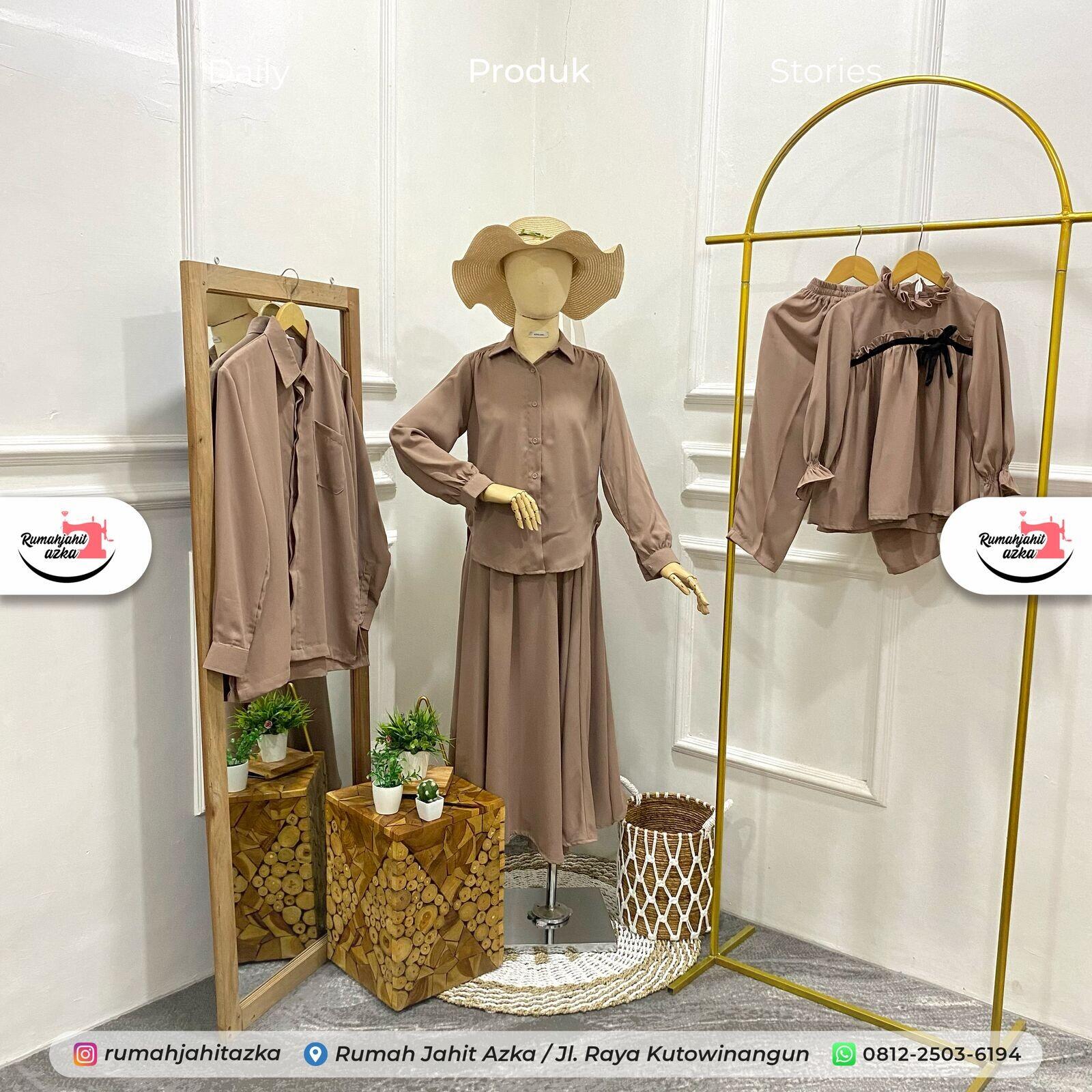 Set Baju Couple Keluarga Rumah Jahit Azka