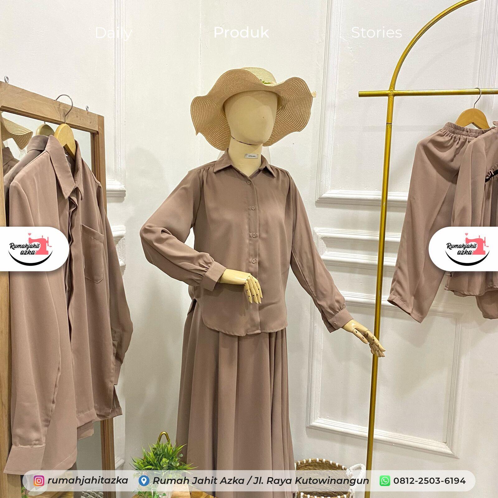 Set Baju Couple Keluarga Rumah Jahit Azka