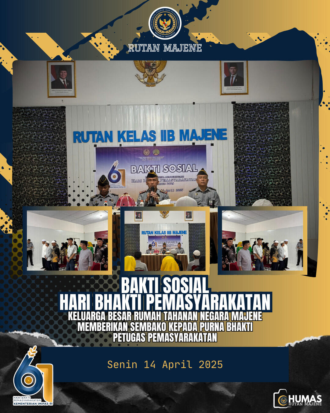 Bakti Sosial Peringatan Hari Bhakti Pemasyarakatan Ke-61