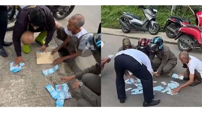 Saat Warga Pungut Uang Rp 25 Jt yang Berhamburan di Jalan, Kembalikan ke Pemiliknya
