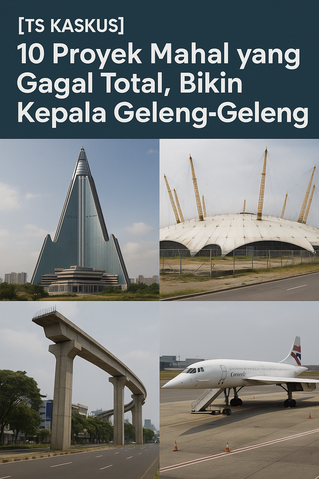 10 Proyek Mahal yang Gagal Total, Bikin Kepala Geleng-Geleng