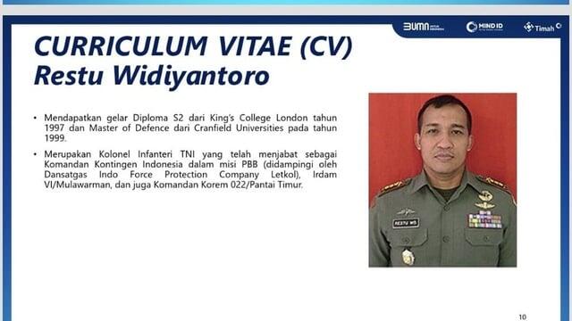 Profil Perwira dan Purnawirawan TNI di Pucuk Pimpinan PT Timah