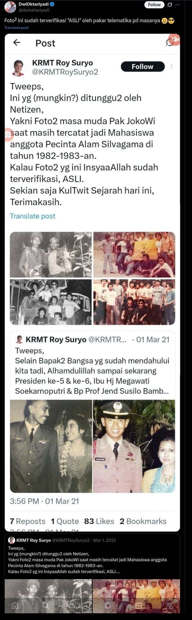 Dulu Yakin Ijazah Jokowi Palsu,Kini Roy Suryo Ragu usai Dicecar Darimana dapat Ijazah