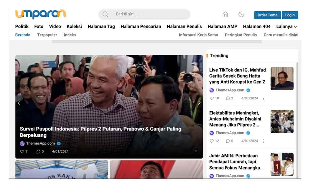 Download Template Blog Mirip Kumparan Terbaru 2025: Responsif, SEO, dan Gratis