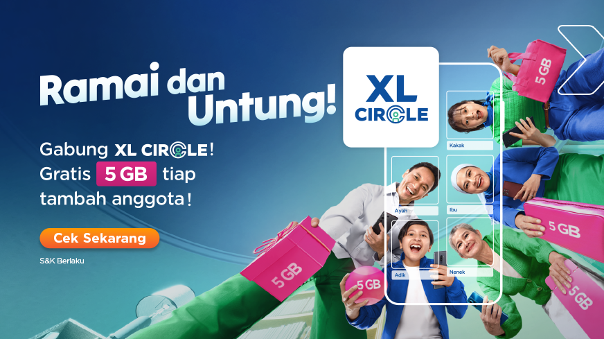 Gratis 5GB & Bisa Sharing Kuota Bareng Circle-mu! Join XL Circle Sekarang