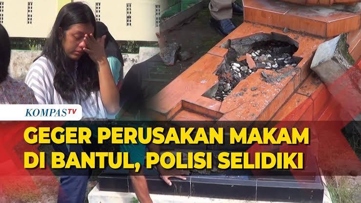 Polisi Tangkap Terduga Pelaku Perusakan Nisan Umat Nasrani di Bantul