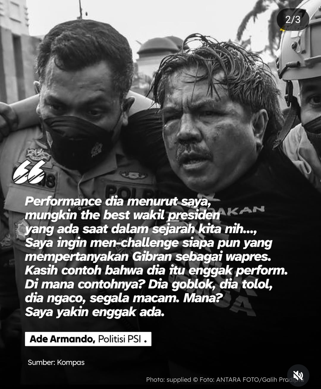 Ade Armando: Gibran Wapres Terbaik Sepanjang Sejarah