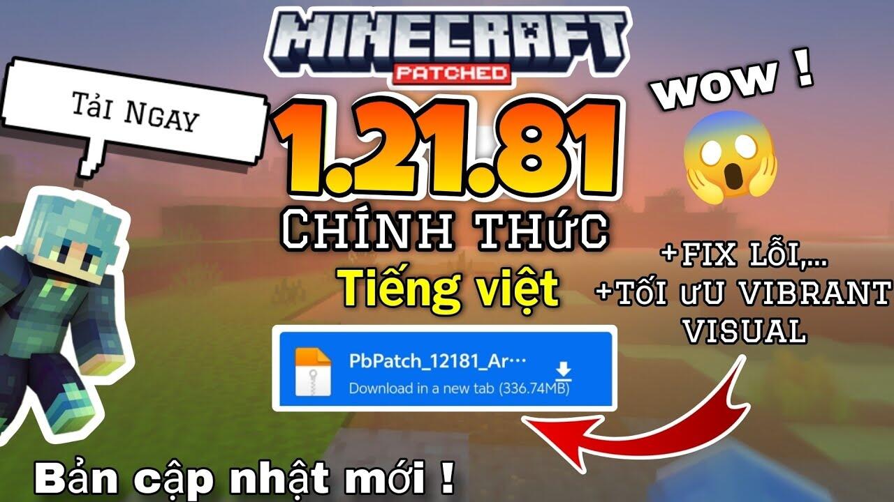 Minecraft 1.21.81 Apk (PE) Tải Xuống Miễn Phí Phiên Bản Mới Nhất Cho Android 2025