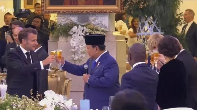 Heboh Prabowo Disebut Ngebir saat Gala Dinner Bareng Macron, Istana: Itu Sari Apel