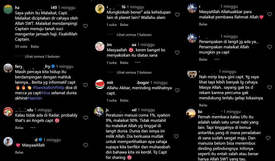 Penerbangan Captain RUUD dari Lagos menuju Madinah bertemu UFO