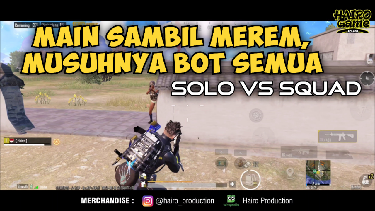 &#91;Video&#93; (Solo Vs Squad) Main Sambil Merem, Musuhnya Bot Semua - PUBG MOBILE Gameplay