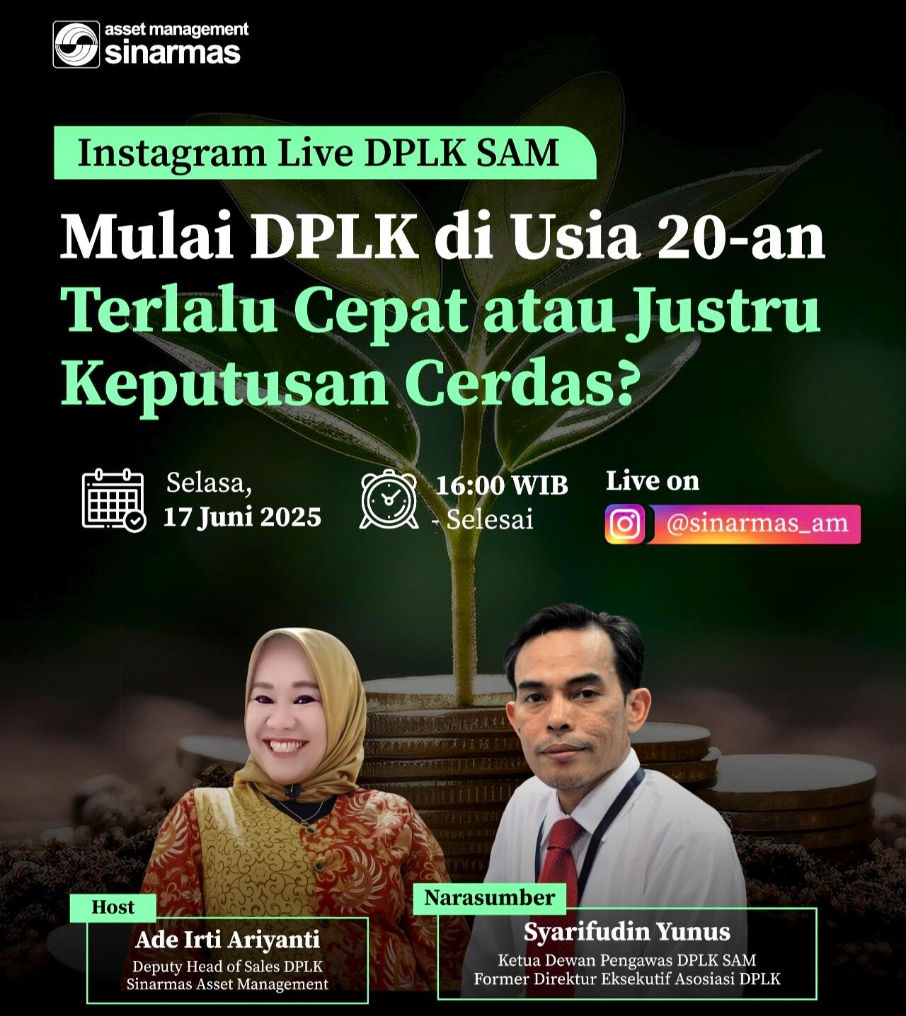 Sinarmas Asset Management Aktif Edukasi DPLK via Live IG
