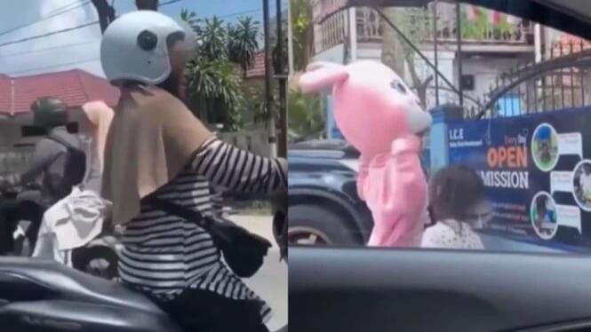 Ortu Jadikan Anaknya Alat Mengemis, Berdiri di Pinggir Jalan dengan Kostum Badut