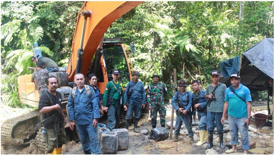 Penambang Emas Ilegal dalam Kawasan HPT Parimo Diancam Hukuman Berlapis