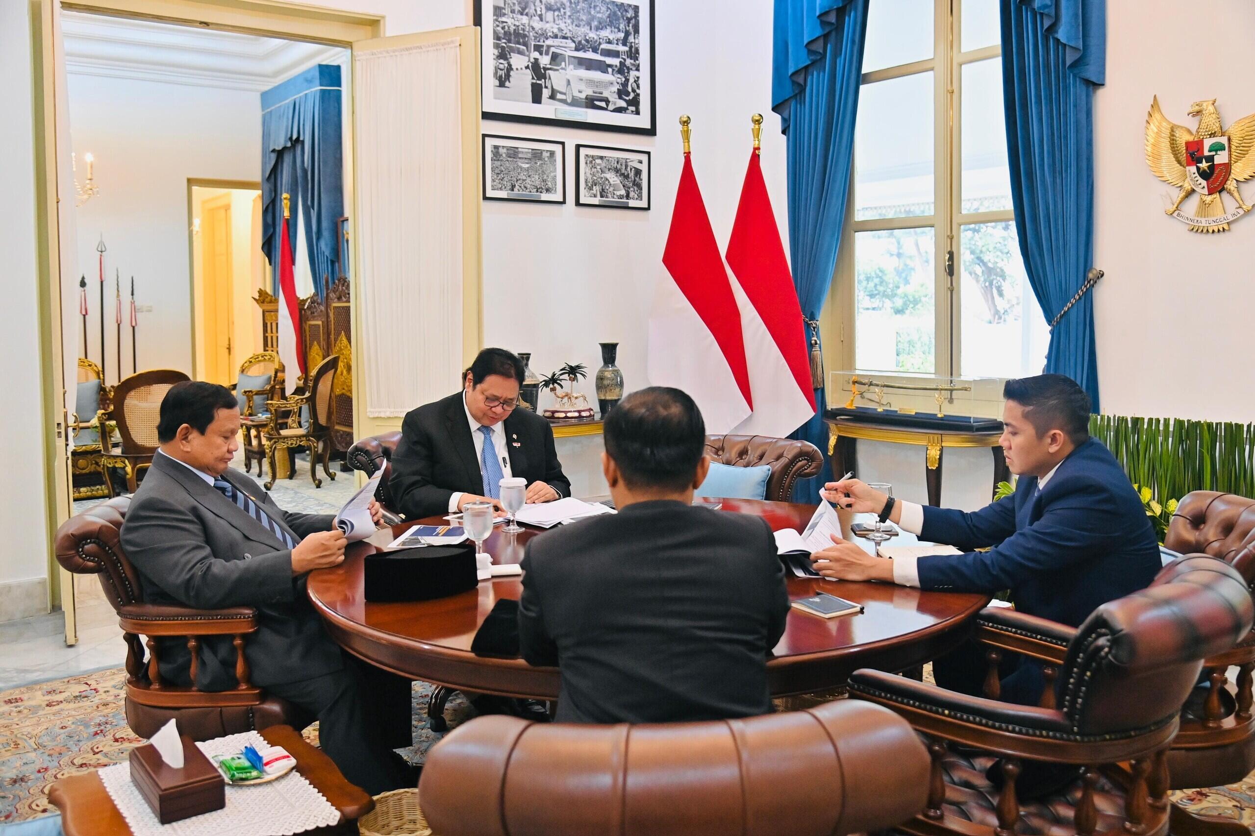 Prabowo – Airlangga Gaspol Atur Strategi Lawan Gejolak Ekonomi Global
