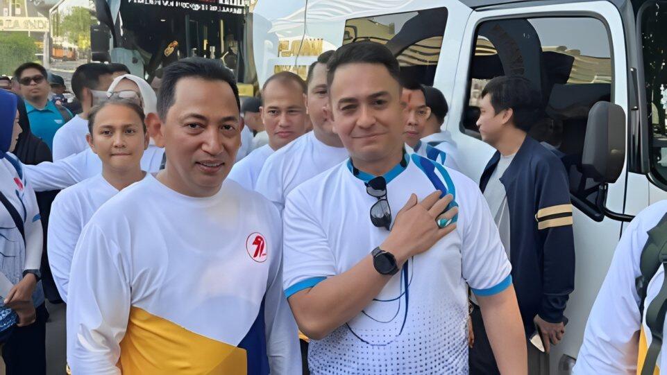 Aditya Yusma bersama Kapolri dan PJU Mabes Polri Meriahkan CFD HUT Bhayangkara ke-79