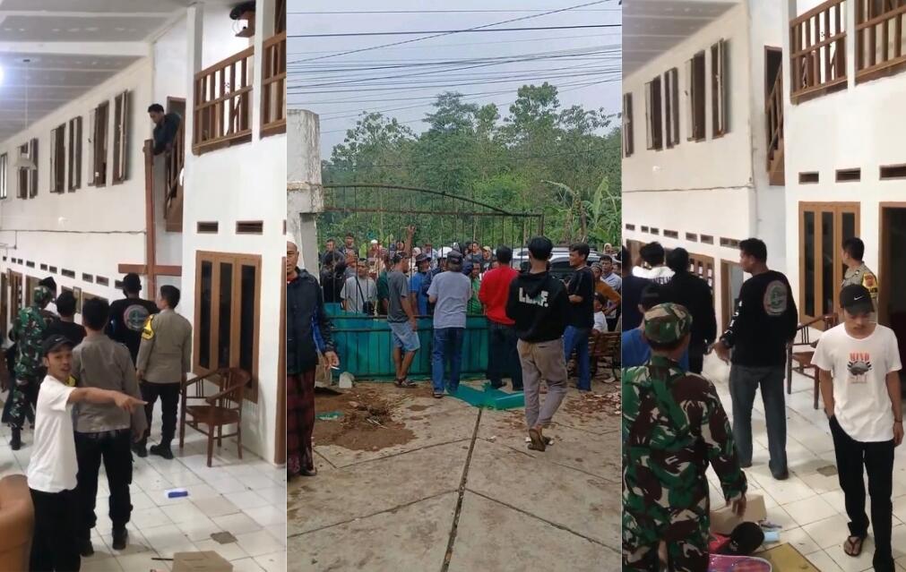 Retret Remaja Kristiani di Bubarkan Masa di Cidahu Sukabumi