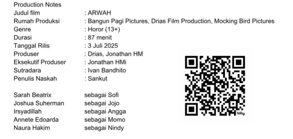 TEROR FILM "ARWAH" KEHILANGAN PERPISAHAN DAN TRAGEDI