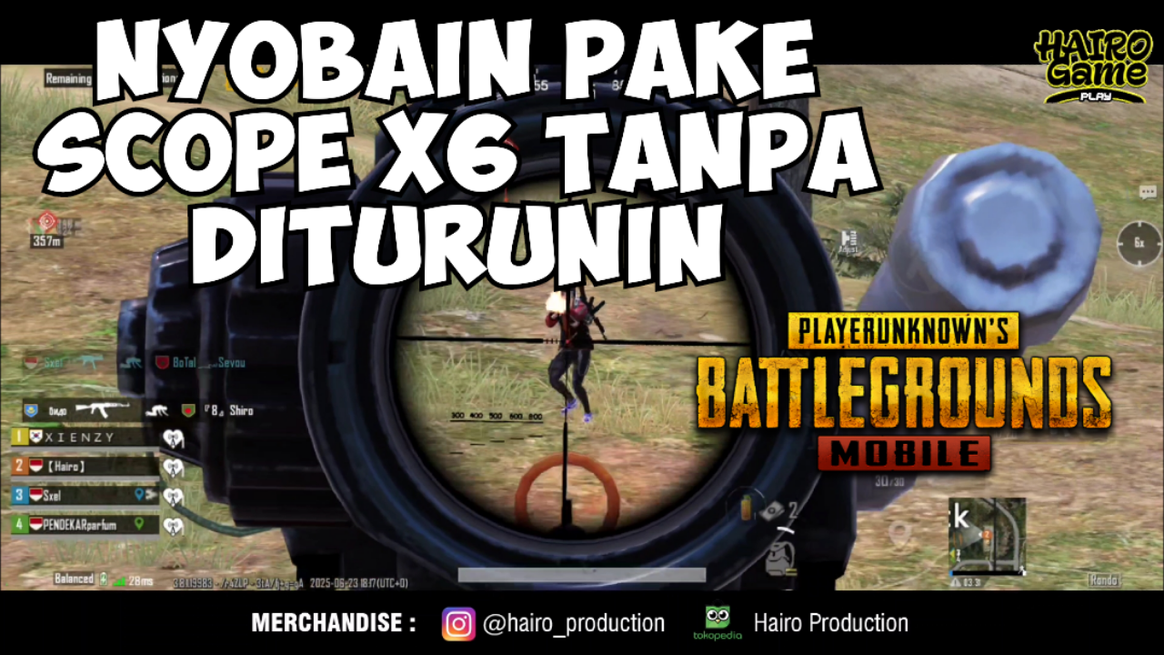 &#91;Video&#93; Nyobain Pake Scope x6 Tanpa Diturunin - PUBG MOBILE Gameplay