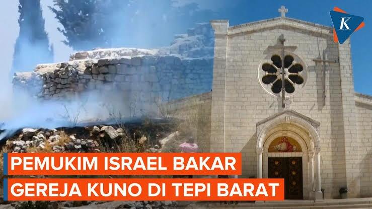 Pemukim Israel Bakar Gereja dan Pemakaman Kuno di Tepi Barat