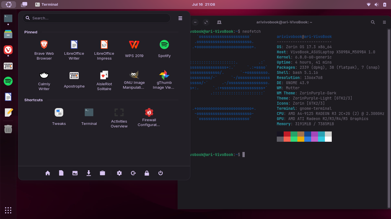 Zorin OS Rasa Original Ubuntu