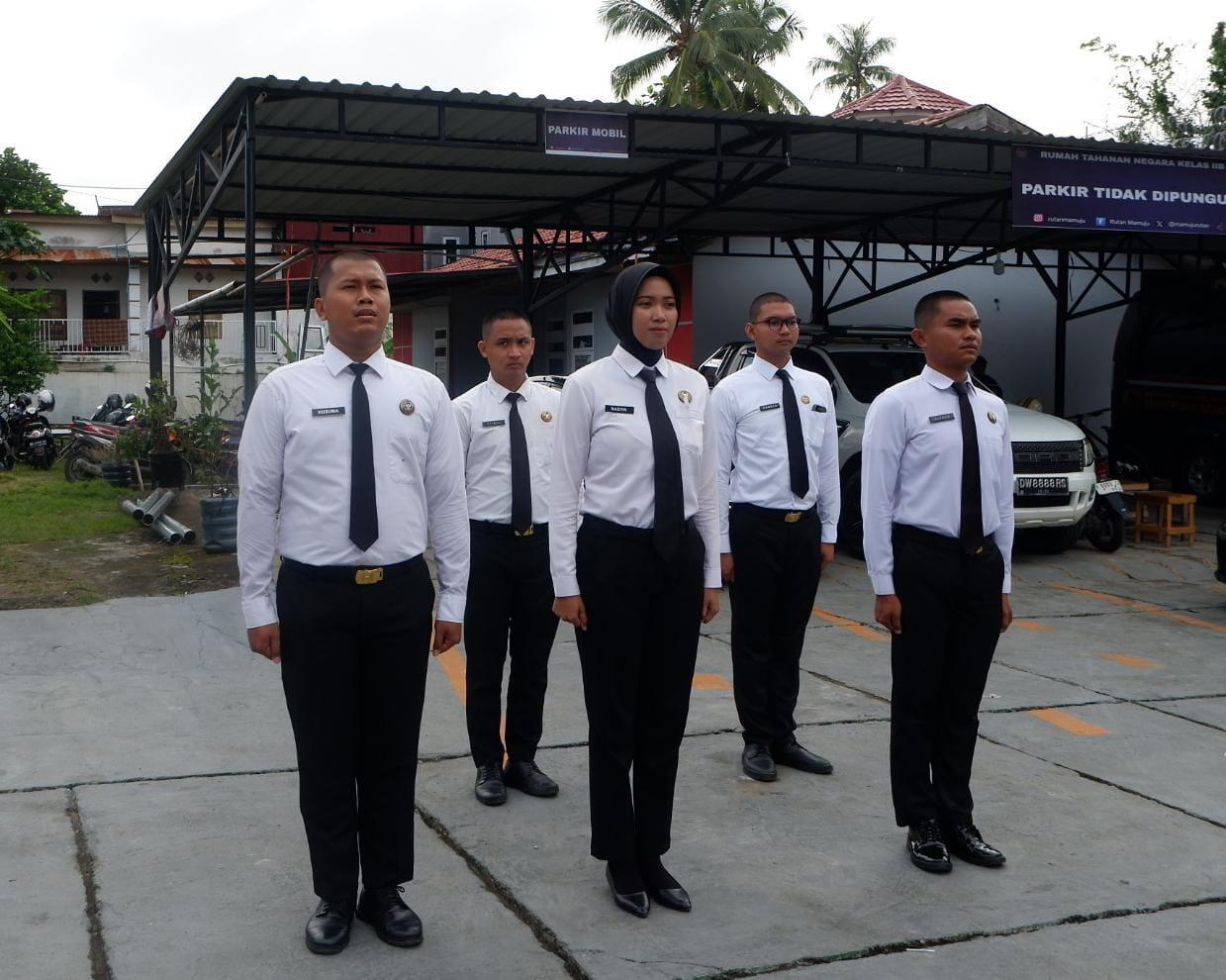 Hari Keempat Orientasi, CPNS Rutan Mamuju Diajarkan Tata Upacara