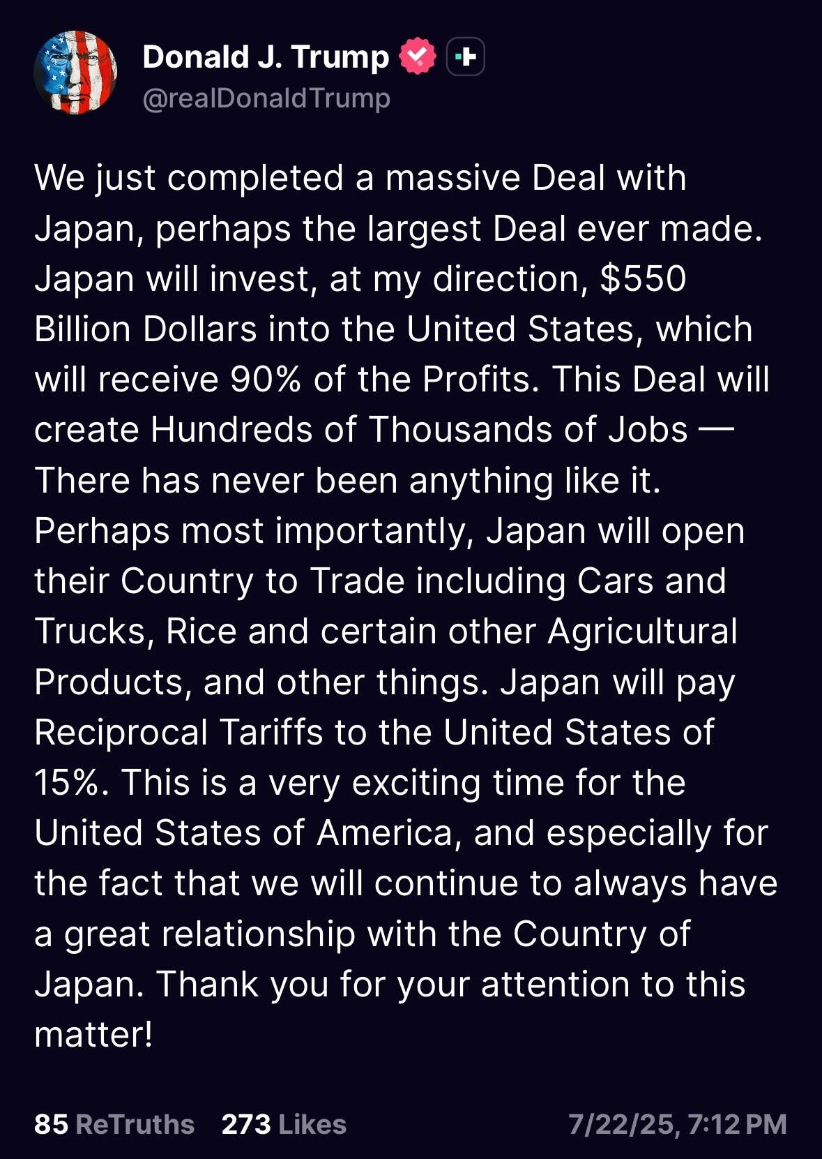Lebih rendah dari Indonesia, Trump kenakan tarif 15 persen ke Jepang