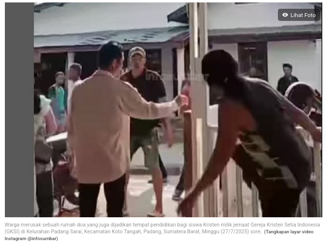 Kasus perusakan rumah doa umat Kristen di Padang, 2 anak luka dan 9 orang ditahan
