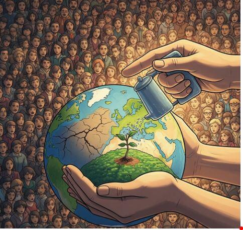 Planet Bumi yg dengan keterbatasannya telah dihuni delapan milyar jiwa lebih,