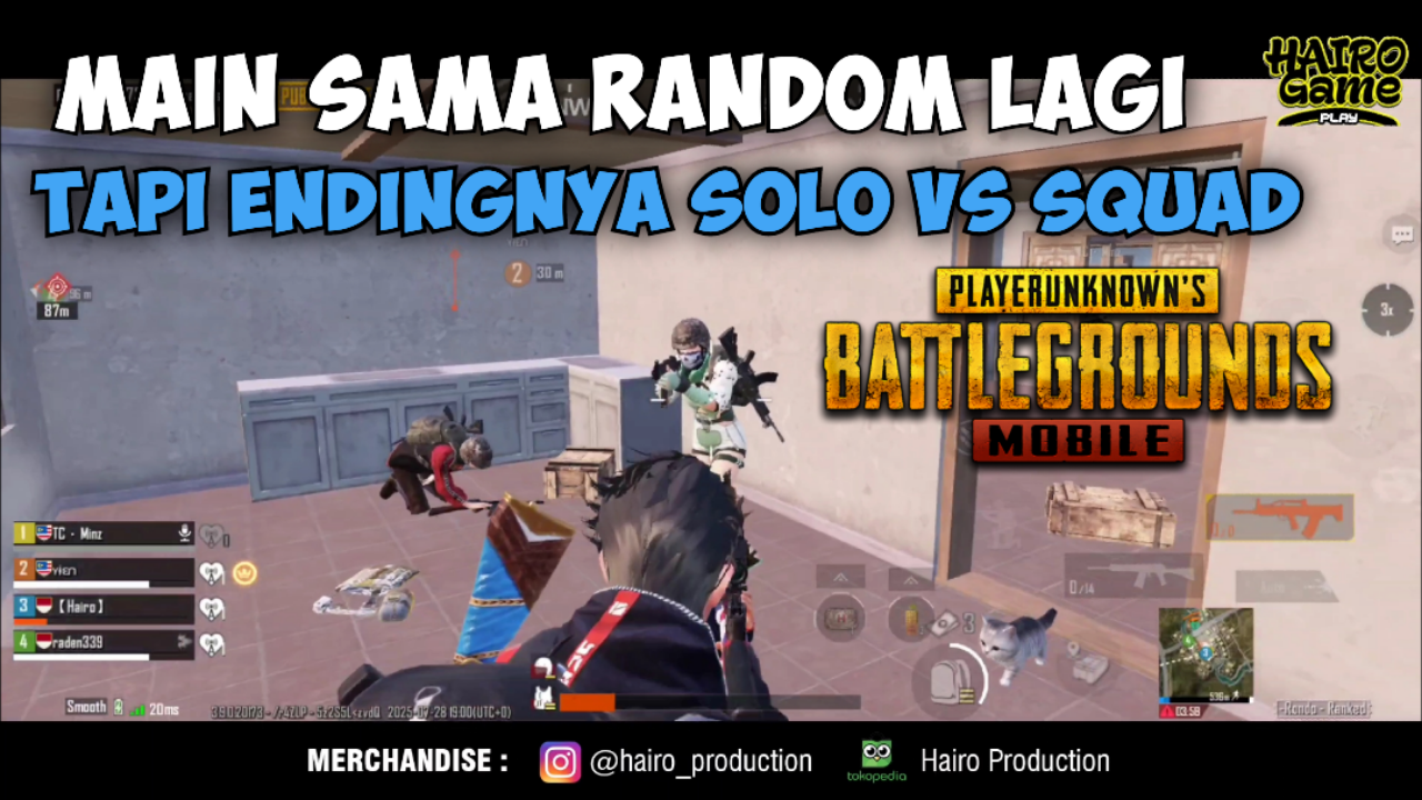 &#91;Video&#93; Main Sama Random Lagi. Endingnya Solo Vs Squad - PUBG Mobile Gameplay