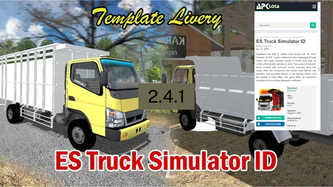 ES Truck Simulator ID 2.4 (Unlimited money) Unduh Gratis 2025