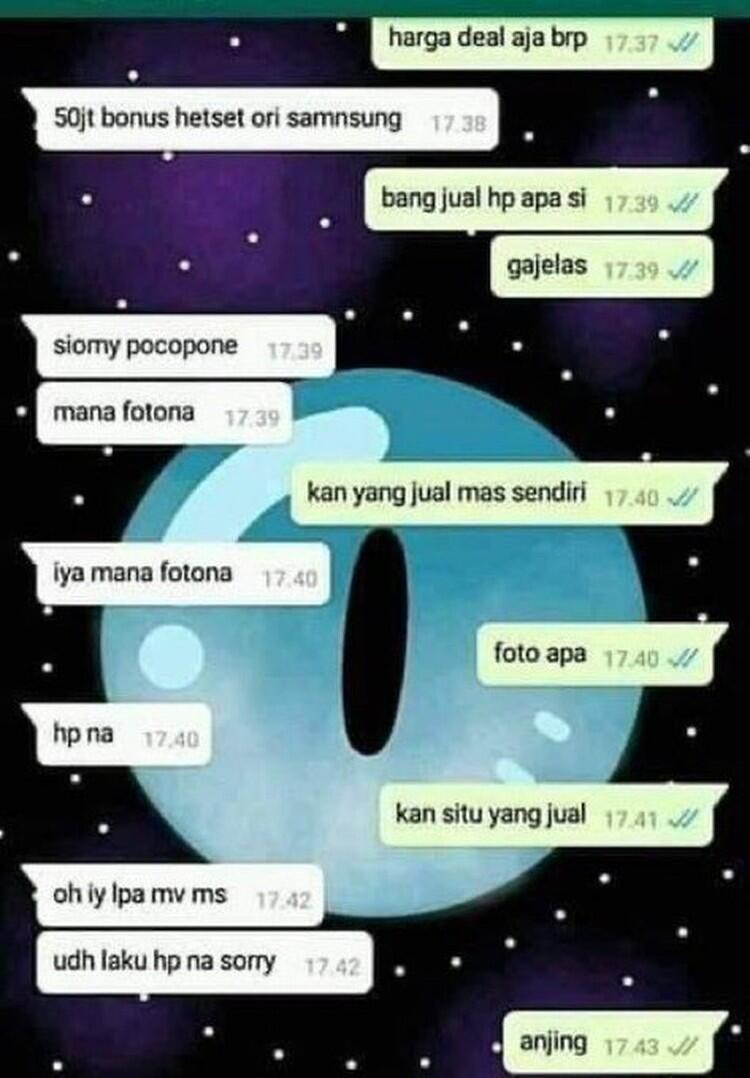 "Kumpulan Chat Random Paling Absurd, baca Sekali Langsung Ketawa"