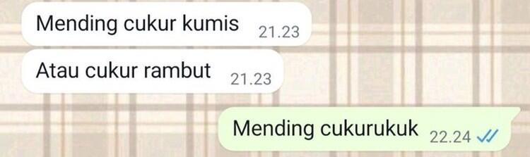 "Kumpulan Chat Random Paling Absurd, baca Sekali Langsung Ketawa"