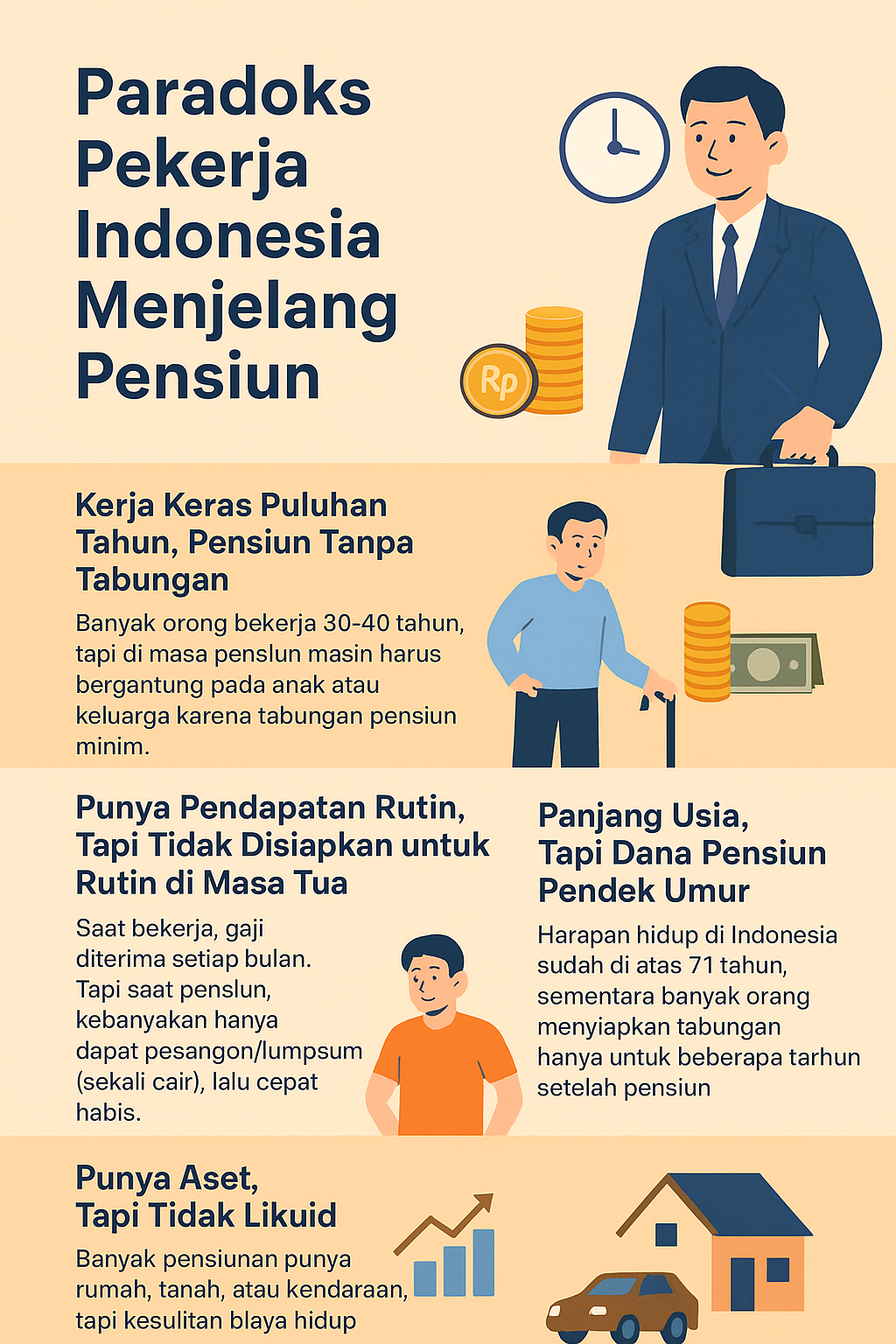Paradoks Pekerja Indonesia Jelang Pensiun, Kerja Yes Pensiun No
