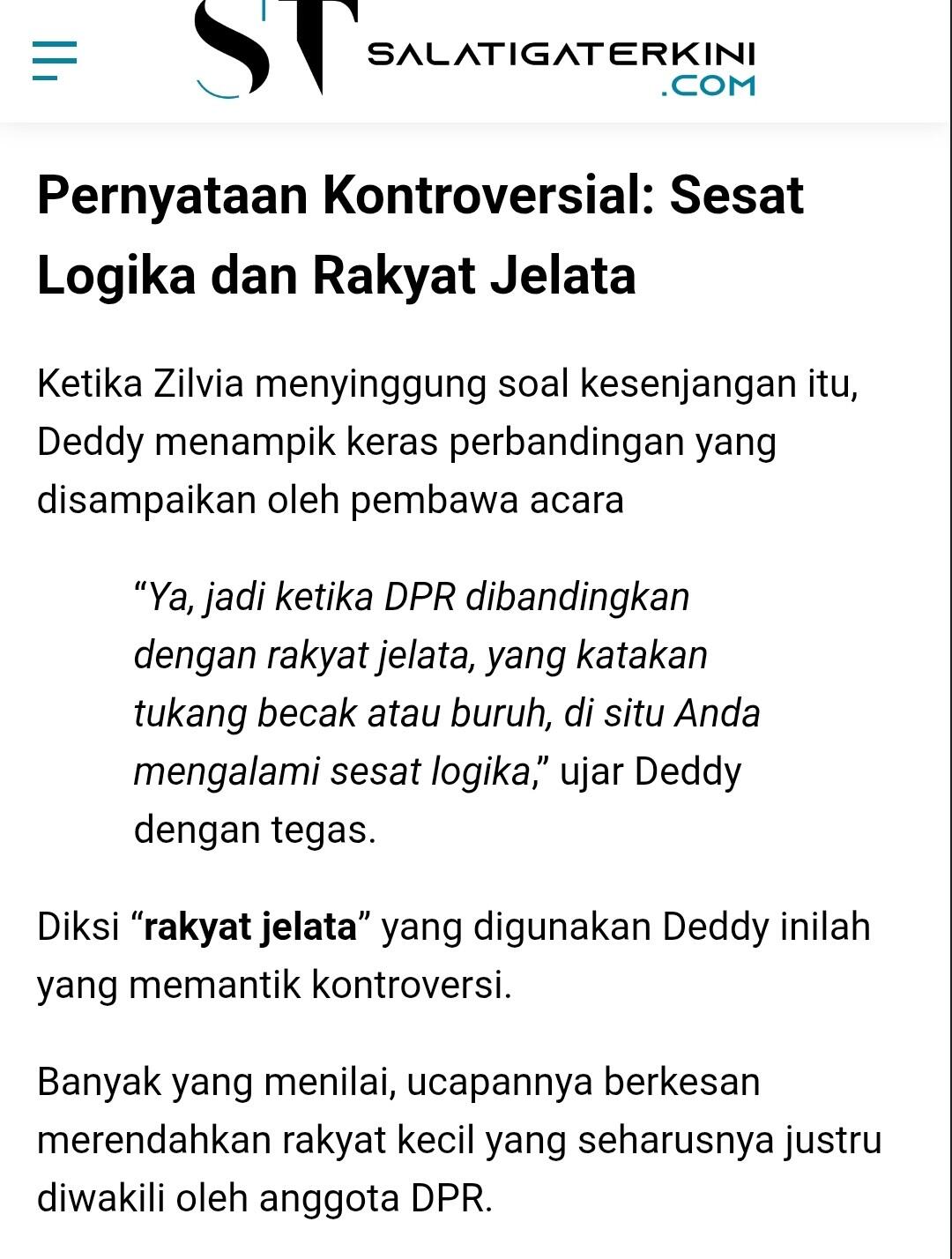 PSI ‘Semprot’ Anggota DPR PDIP Deddy Sitorus: Rakyat Jelata, Artinya Durhaka