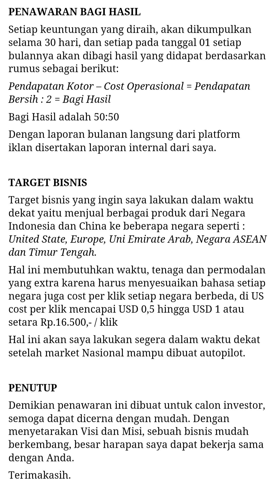 Cari Investor - Digitalisasi Advertising - Good ROI