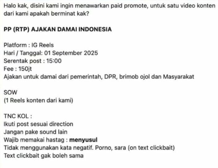 Jerome Polin Bongkar Bayaran saat Ditawari jadi Buzzer Pemerintah