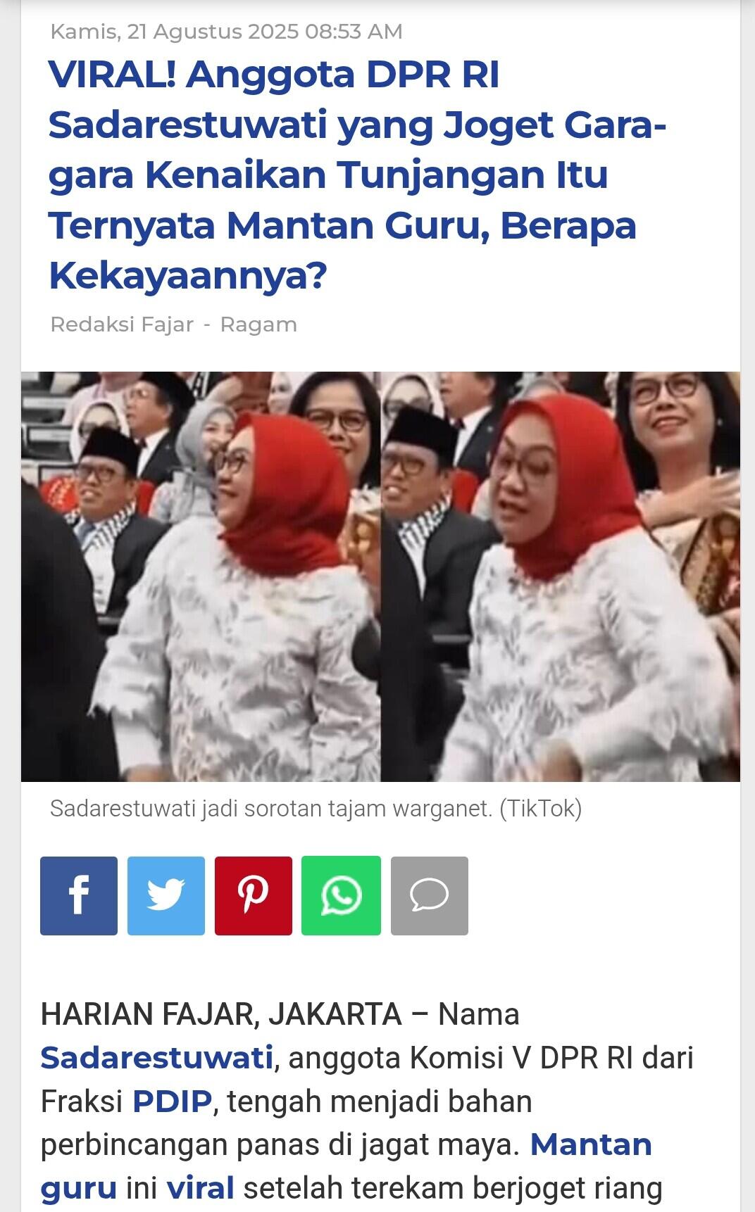 TB Hasanuddin PDIP: Gaji DPR Tembus Rp3 Juta per Hari 'So What Gitu Loh'