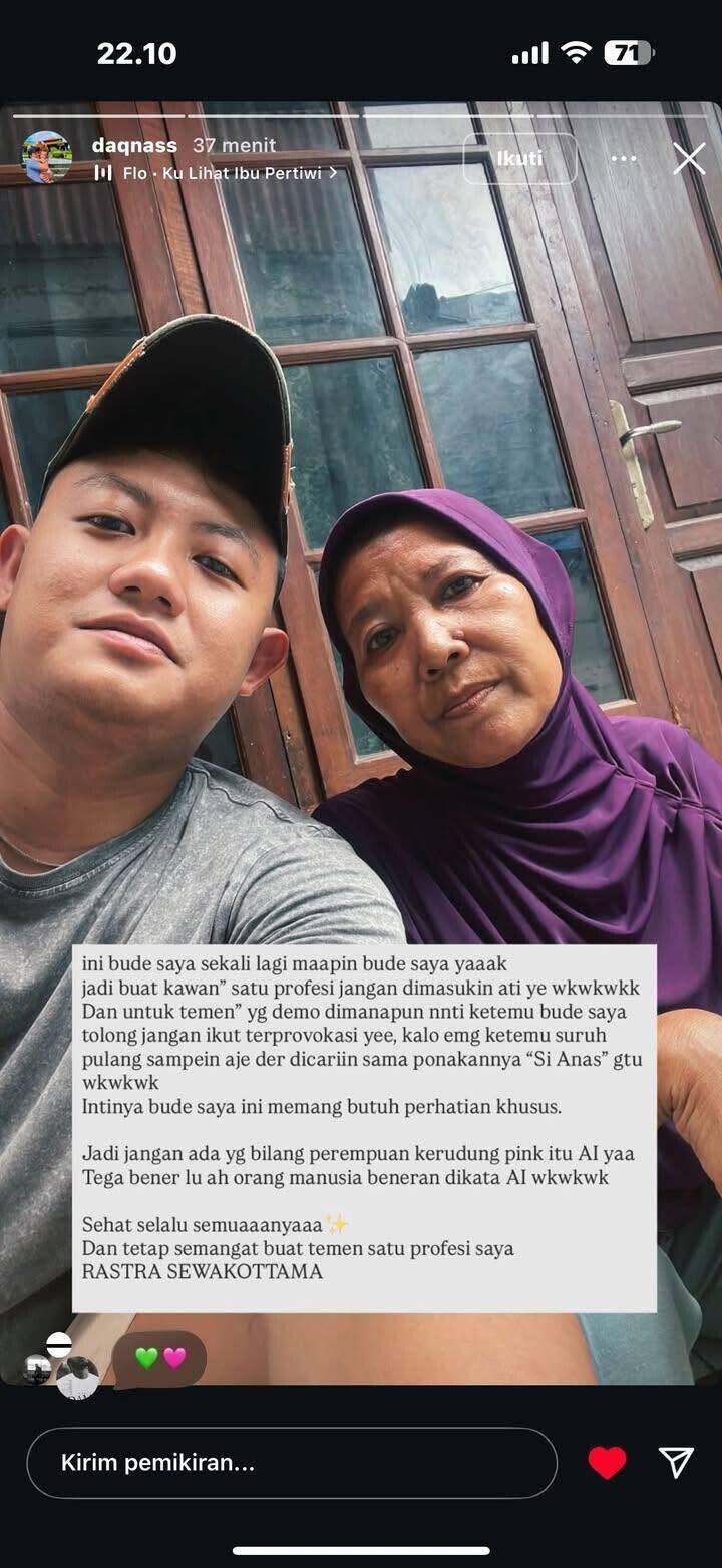 Sempat Caci Maki Oknum Polisi, Keponakan Ibu Kerudung Pink Ternyata Profesinya