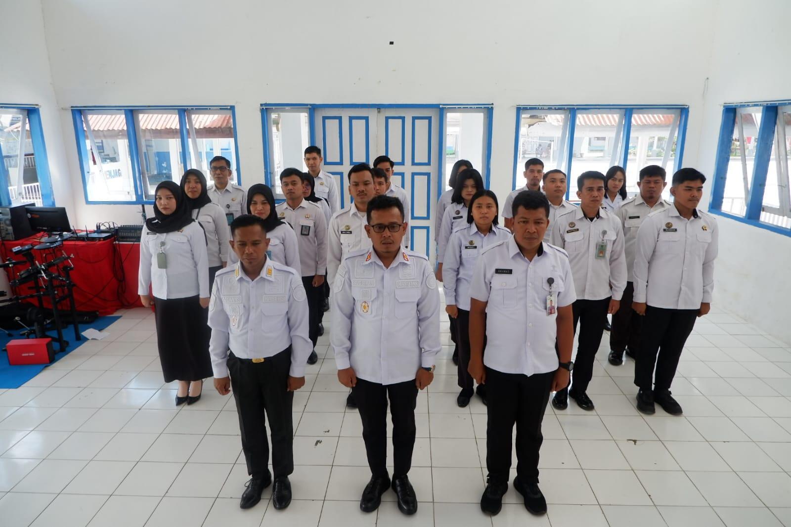 Rutan Mamuju Ikuti Apel Bersama Dengan Jajaran Kemenko Kumham Imipas Secara Virtual