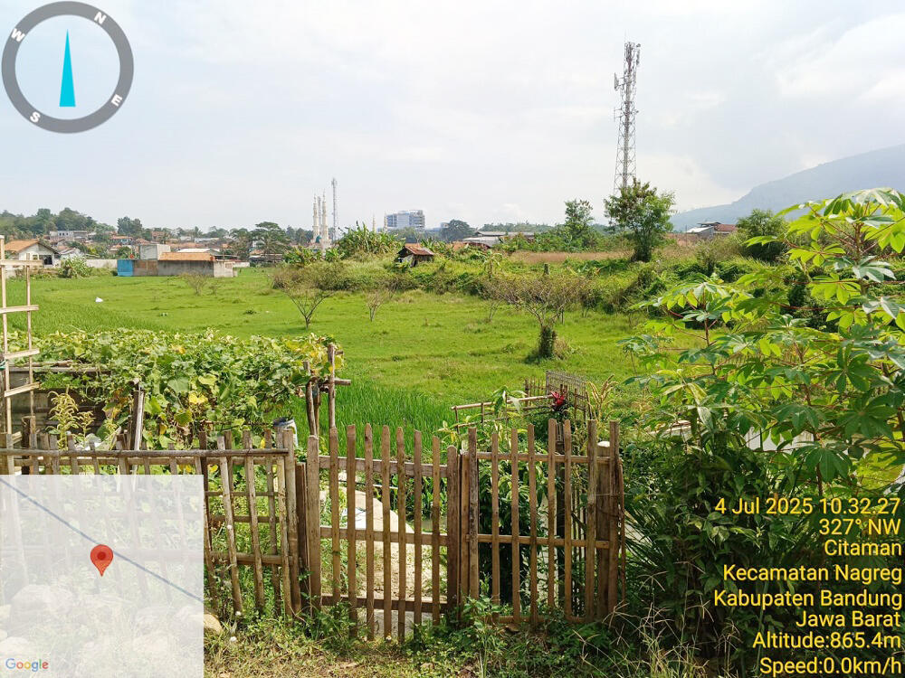 Tanah Dijual 600 m2 di Jl. Raya Nagreg Bandung Dekat Pasar Rebo Nagreg