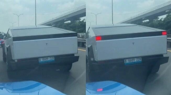 Tesla Cybertruck Pelat 'Sakti' ZZH Ramaikan Fenomena 'Tot Tot Wuk Wuk'
